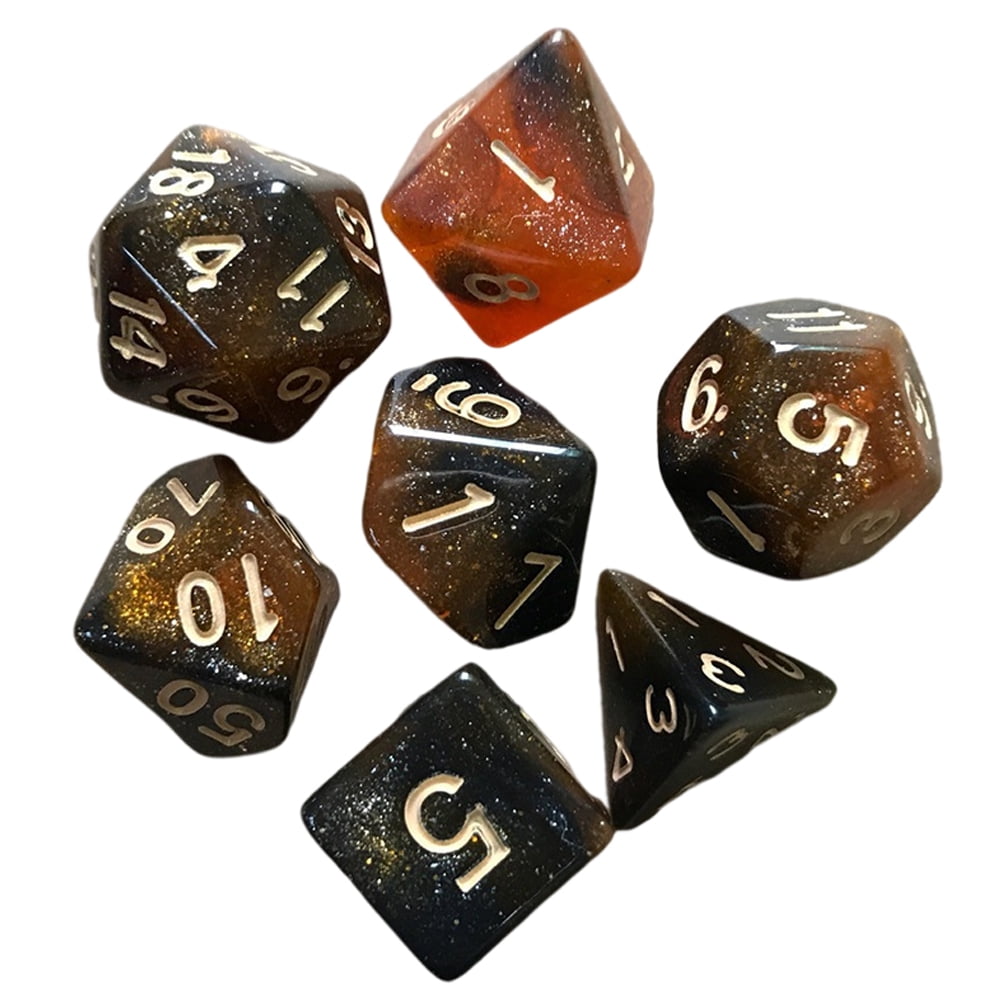 7PCS Polyhedral Dice with Bag Red Set DnD RPG 4 6 8 10 12 20 D4-D20 