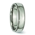 thumbnail image 4 of Titanium Grooved and Beaded Edge 6mm Polished Band Ring 9 Size, 4 of 6