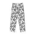 thumbnail image 4 of Goofa Hand Drawn Snake Printed Soft Pajama Pants for Men, Wide Leg Comfy Casual Lounge Yoga Pants-X-Large, 4 of 9