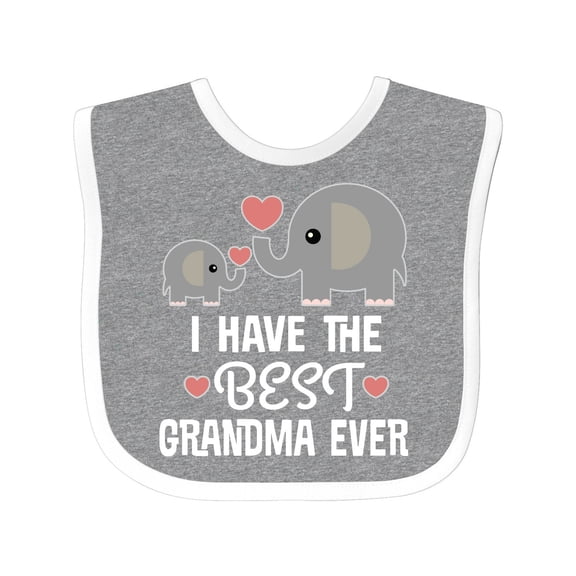 Inktastic Grandchild Best Grandma Ever Boys or Girls Baby Bib