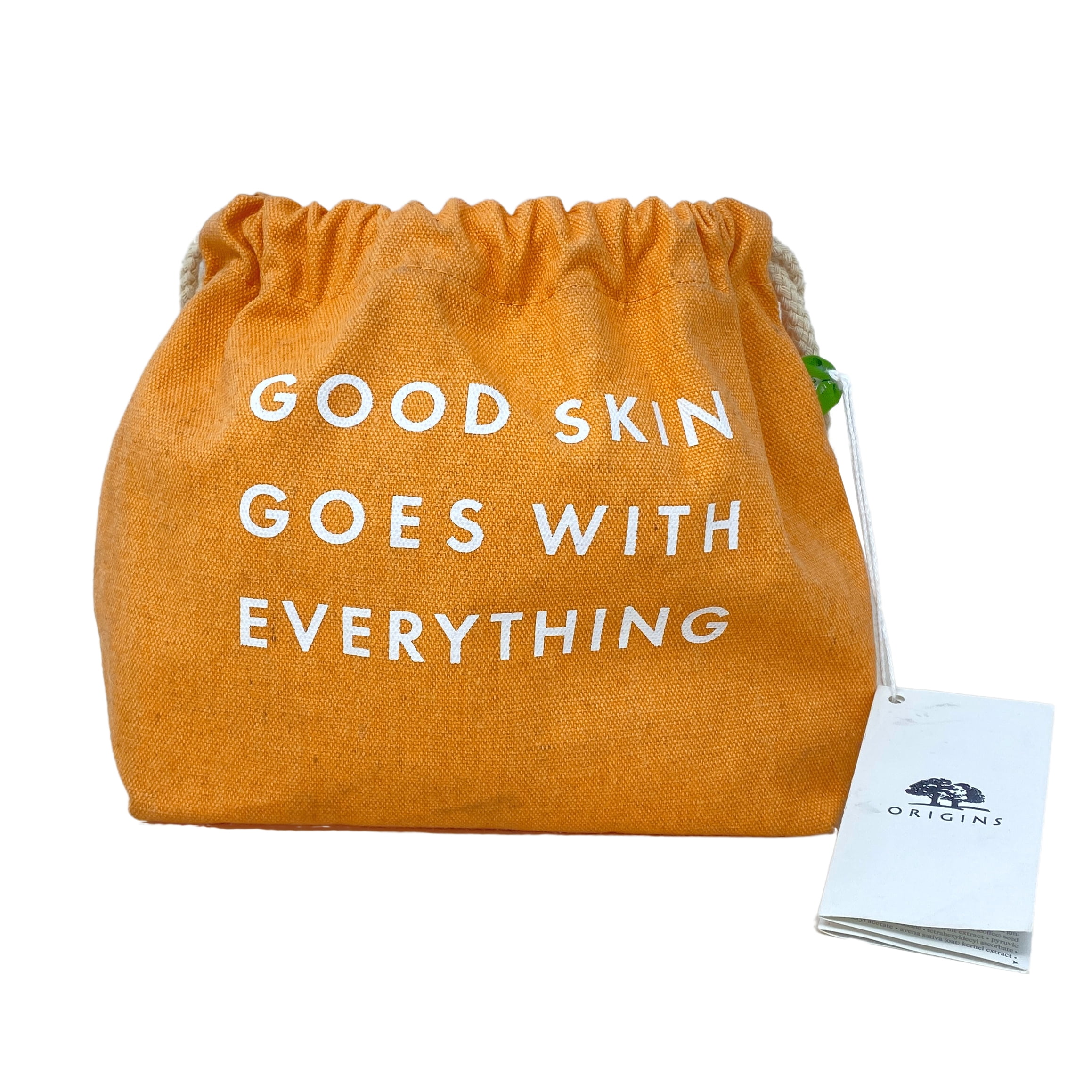 Origins Good Skin Goes With Everything Mini Trio Set -Face Wash, Brightening Serum and Gel Moisturizer - with a Bag - Travel Size