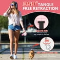 thumbnail image 5 of Retractable Dog Leash with LED Light 5m Extendable Dog Lead for Small Medium Puppis up to 25kgs, One-Hand Brake & Lock System, Ergonomic Handle - Pink, 5 of 7