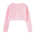 thumbnail image 3 of Annhoo Shrugs Sweaters for Girls Cute Floral Long Sleeves Cropped Cardigans Button Closure Dress Cover up Tops, 3 of 6
