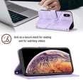 thumbnail image 5 of Feishell for Apple iPhone XS Max 6.5 inch Wallet Case with Wrist Strap,Flip Cover with Embossed Pattern PU Leather Kickstand Credit Card Slots Magnetic Clasp Folio Purse Phone Case,Purple, 5 of 7