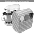 thumbnail image 2 of Abstract Stand Mixer Cover, Zig Zag Stripes Geometric Minimalist Toned Contemporary Dimension Effects, Kitchen Appliance Organizer Bag Cover with Pockets, 5 Quarts, Coconut and Grey, by Ambesonne, 2 of 4