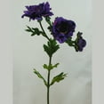 thumbnail image 1 of Bag Of 6, 23 Inch Satin Poppy Spray w/3 Blooms Perfect For Adding Color To Spring & Summer Arrangements/Décor - Purple, 1 of 5