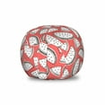 thumbnail image 1 of Summer Storage Toy Bag Chair, Pop Art Style Grunge Toned Watermelon Slices Freshness Fruits of the Season, Stuffed Animal Organizer Washable Bag, Small Size, Coral Grey White, by Ambesonne, 1 of 3