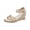 Beige Wedge Sandals, variant on hopeusnice Women's Wedge Sandals Summer Ankle Strap Espadrille Beach Shoes Open Toe Buckle Buckle Sandals Black 39