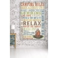 thumbnail image 3 of Blue Ridge Mountains, Camping Rules, Rustic Typography (36x54 Giclee Gallery Art Print, Vivid Textured Wall Decor), 3 of 3