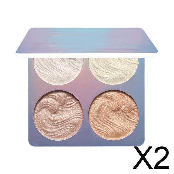 Paleta de resaltadores Fernando 4 colores polvo de alta luminosidad maquillaje en polvo para el rostro