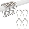 thumbnail image 1 of Anillos para ganchos para cortina de ducha, anillos de ganchos para cortina de ducha de metal resistentes al óxido para cortinas de barras de ducha de baño, juego de 12, 1 of 6