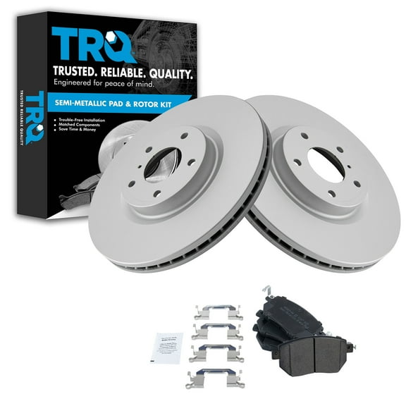 TRQ Front Semi Metallic Disc Brake Pads & G-Coated Rotor Kit for Nissan Infiniti BKA14777 Fits select: 2005-2007 NISSAN MURANO, 2009 NISSAN MURANO S/SL