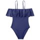 thumbnail image 1 of Gibobby Trajes de Baño Mujer Completos Traje de baño de mujer Frente sobre trajes de baño Trajes de baño huecos Monokinis(Marina,XL), 1 of 5