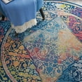 thumbnail image 5 of Nourison Global Vintage Distressed Blue/Multicolor 4' x ROUND Area Rug, (4' Round), 5 of 8