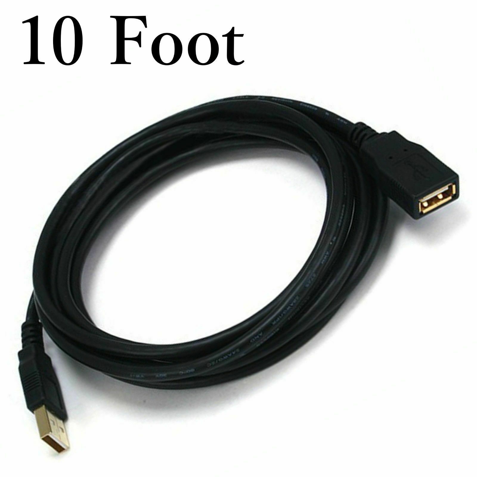 USB Cable Extension, 10ft USB Extension Cables Extra Long USB 2.0 A Male to A Female Cable