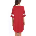 thumbnail image 6 of Sherrylily Sleep Shirts for Women Modal Nightshirts V Neck Loose Nightgowns Printed Sleepwear, 6 of 7