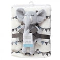 thumbnail image 2 of Hudson Baby Infant Plush Blanket with Toy, Modern Elephant, One Size, 2 of 2