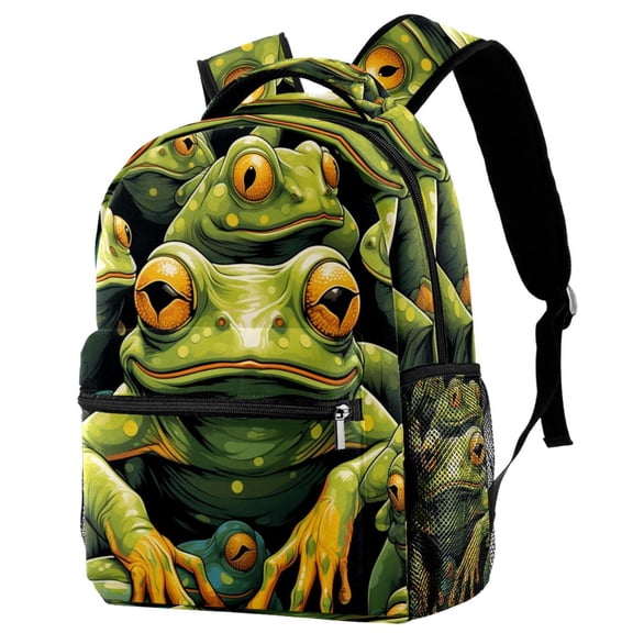 Lightweight Backpack Frog School Bag Travel Laptop Daypack for Men Women Casual Rucksack