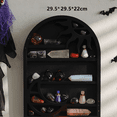 thumbnail image 2 of Wood Storage Shelf - Stylish and Practical Wall Shelf, Crescent Sun and Moon Crystal Shelf, 2 of 5