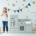 thumbnail image 2 of Teamson Kids Play Kitchen Roleplay Toy Little Chef Charlotte Modern Silver Grey / Gold, 2 of 7