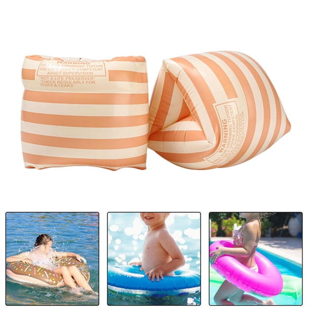 2 piezas Brazo Floatie Mangas Natación Brazo Flotadores Equipo de natación Brazaletes de tubo Anillos de brazo de natación Brazaletes inflables para Naranja Baoblaze brazaletes de natación