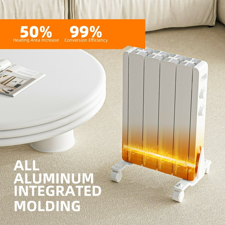 BREEZEHEAT 800W Electric Wall/Freestanding Aluminium Radiator