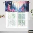 thumbnail image 2 of Autumn Forest Thermal Insulated Window Curtain Valance Rustic Nature Misty Foggy Red Woodland Window Valance for Living Room Bedroom, Kitchen Valance Rod Pocket Window Curtain 54 by 18 in, 2 Panel, 2 of 6