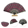 thumbnail image 3 of Unique Bargains Beautiful Sequins Folding Fan 1 Pc Rose Red, 3 of 5