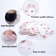 thumbnail image 3 of Sakura Coaster Cherry Blossom Taza de silicona Posavasos Cute Flower Coaster Antideslizante Vajilla de té Posavasos para bebidas Bdliv,11 Feliz Sencillez, 3 of 5