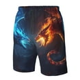 thumbnail image 2 of Yiaed Red And Blue Fire Dragon C Print Men's Swim Trunks with Lining Quick Dry Sports Shorts Beach Shorts Boardshorts-Small, 2 of 5