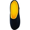 thumbnail image 7 of Norty Mens Slippers - Memory Foam Mule and Clog Slippers - Faux Suede, Microfiber or Flannel 40822-XX-Large Navy/Yellow, 7 of 7