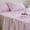 Pink Gingham, variant on Purple Gingham Ruffle Twin Sheet Set, Purple Soft Pre-Washed Microfiber Plaid Twin Bed Sheets, 3-Pieces Farmhouse Sheet Set with Deep Pocket