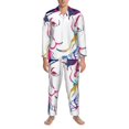 thumbnail image 3 of Hirioo Colorful Bulldog for Men's Pajama Sets 2 Piece Pjs Men's Long-Sleeved Pajama Set Button Down Sleepwear,S-XXL-X-Large, 3 of 7