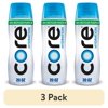 (3 pack) Core Hydration, Perfectly Balanced Water, Perfect 7.4 Natural pH, Purified With Electrolytes and Minerals, Cup Cap For Sharing, 20 Fl Oz Bottle