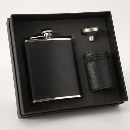 

Visland Hip Flask Gift Set Sports Flask for Liquor for Men 7 Oz Hip Flask Set w/Funnel Shot Stainless Steel Whiskey Liquor Pocket Flask Flasks for Liquor for Men Gift Box