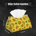 thumbnail image 4 of Kdxio Floral Sunflowers Print Tissue Box Cover,Modern PU Leather Rectangular Tissue Box Holder for Bathroom Living Room Bedroom Office Desk Car Home, 4 of 6