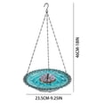 thumbnail image 3 of 2026 New Solar Cascade Hanging Bird Bath Fountain, Outdoor Hanging Bird Bath, Large Humming Birds Baths Fountains, with Solars Pump & Glass Bowl, for Outdoor, Gardens (Gray-Upgraded), 3 of 6