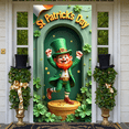 thumbnail image 6 of Green Theme Welcome Banner Gold Heart Pattern Gnome Backdrop Sunflower Design Clover Sunflower Background for Home Decoration Spring Celebration Welcome Event, 6 of 9