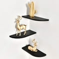 thumbnail image 2 of WELLAND Floating Corner Shelves Wall Mounted Display Shelf, Set of 3, Black Finish, 2 of 9
