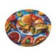 thumbnail image 1 of Balery Vibrant Picnic Food Spread Fundas de asiento para taburete de bar redondo de tela de terciopelo ajustables que protegen de arañazos y manchas para sillas de 14 a 17 pulgadas.-12 inch, 1 of 7