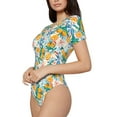 thumbnail image 2 of The Xecao Colorful Fruits Women's Crew Neck Body Suit, a short-sleeved bodysuit and basic swimsuit, both comfort and style for dating and daily life, 2 of 9