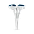 thumbnail image 3 of ANGARA Natural 2.5 ct London Blue Topaz Two-Stone Bypass Ring in 14K White Gold for Women (Size-8x6mm) | November Birthstone, Anniversary, Jewelry Gift for Women | Natural London Blue Topaz Ring, 3 of 10