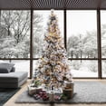 thumbnail image 5 of Vickerman 10' x 61" Flocked Atka Pine Artificial Christmas Tree, 3mm LED Color Changing Lights, 5 of 5