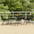 thumbnail image 1 of vidaXL 7 Piece Garden Dining Set Black Poly Rattan, 1 of 5