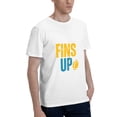 thumbnail image 2 of FINS UP Football Print 100% Cotton T-Shirt - Unisex Sport-Inspired Graphic Tee for Men & Women, 2 of 6