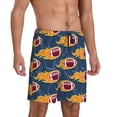 thumbnail image 2 of Gaeub Burning Rugby Balls Printed Men's Short Pajama Pants, Lightweight Lounge & Sleep Bottoms Keep You Cool - XX-Large, 2 of 9