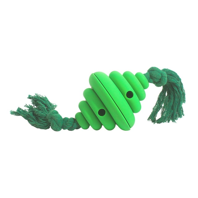 Juguete para perros que gotea comida, juguete de entrenamiento para la dentición de mascotas, juguete masticable para perros, pelota para premios de mascotas. Verde