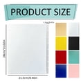 thumbnail image 3 of 3-Hole Colorful Page Dividers | Oimcto Letter Size 8-Tab PP Dividers, Plastic Index Divider Sheets for 3-Ring Binder, File Paper Classification for School - White, 3 of 3