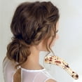 thumbnail image 3 of Unique Bargains 1 Pc Grace Wavy Edge Hair Clips Hairdo Clip Light Brown, 3 of 5