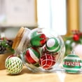 thumbnail image 6 of Lksixu 16 Pcs Christmas Tree Ball Ornaments, Christmas Decorations 2.36 inch Red and Green Glitter Hand-Painted Decorative Ball Pendants, 7 Style Christmas Tree Hanging Baubles for Xmas Holiday Party, 6 of 7
